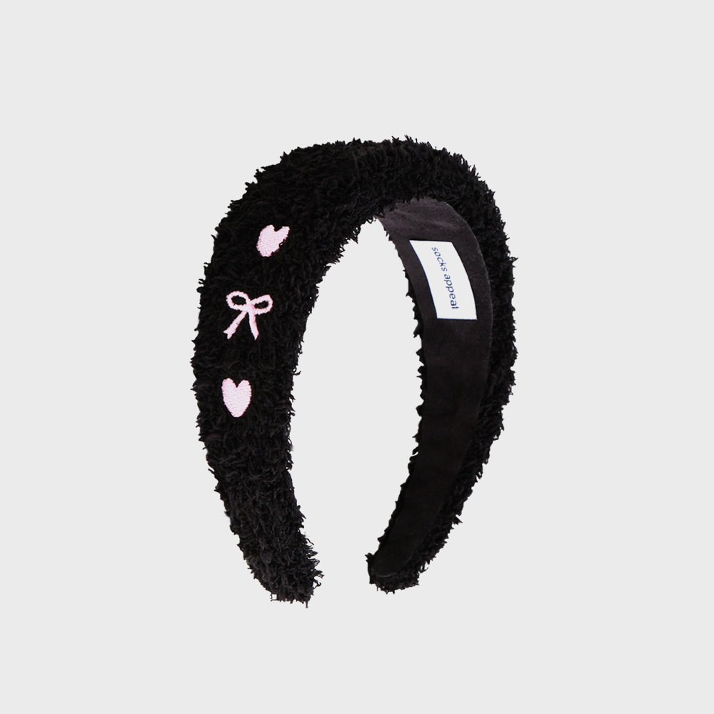 hair band heart black (EVENT 20% OFF)